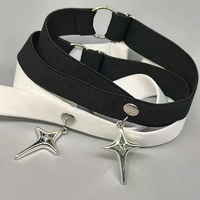 Pendant Ring Fashion Gothic Punk ELastic ThiGh Garter Star LeG Harness Straps BandaGes LeG Wraps Sexy Garter RoLe PLayinG LeG
