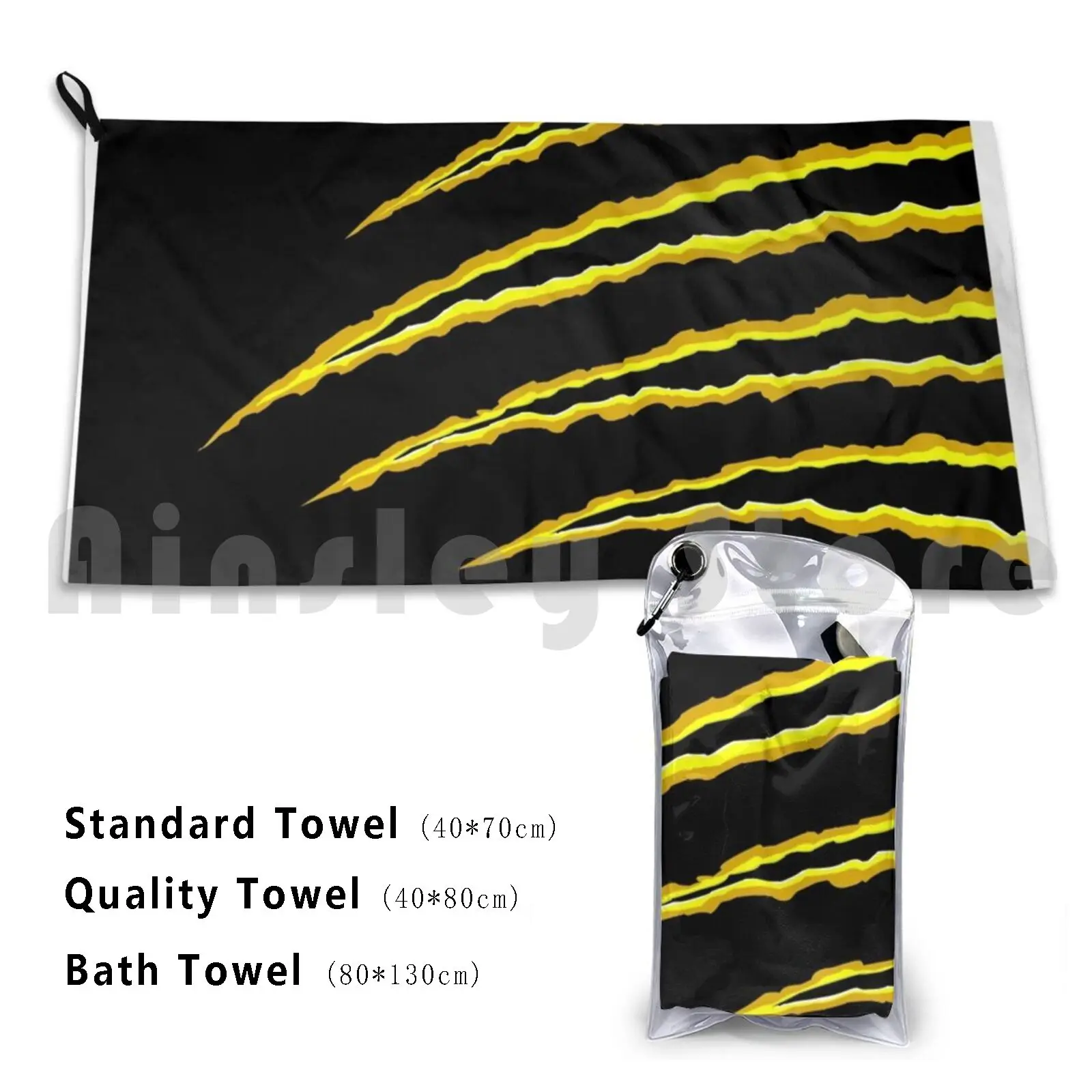 Tiger Claws Beach Towel Quick Dry Quality Towel Go Tiges Tigers Richmond Premiers Premiership Mcg Aussie Rules