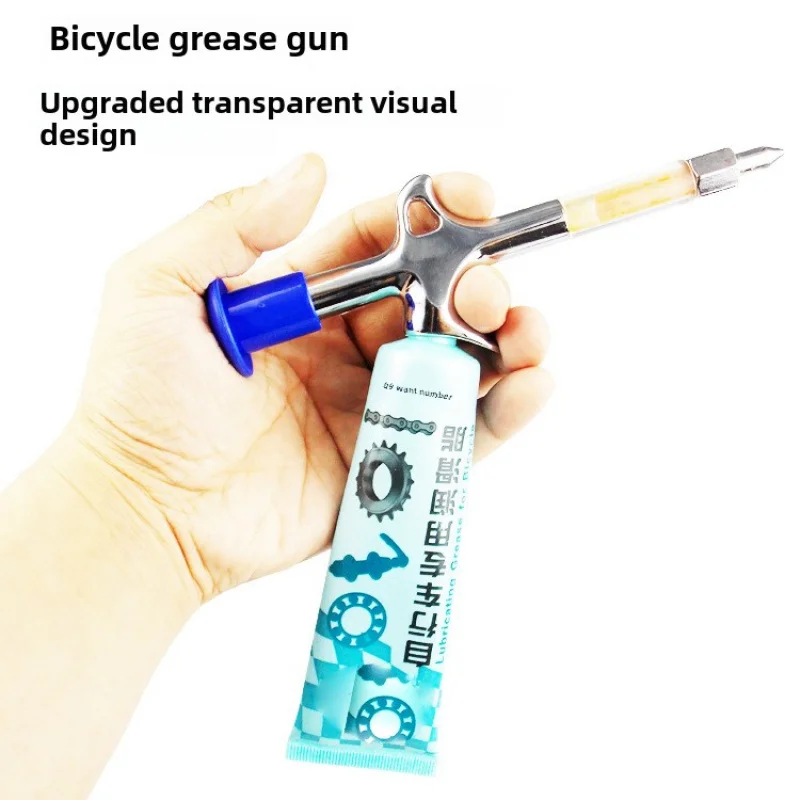 Cycling Aluminum Alloy Grease Gun Nozzle Syringe Upkeep Chain Injector Cycling Supplies OilingAccessories