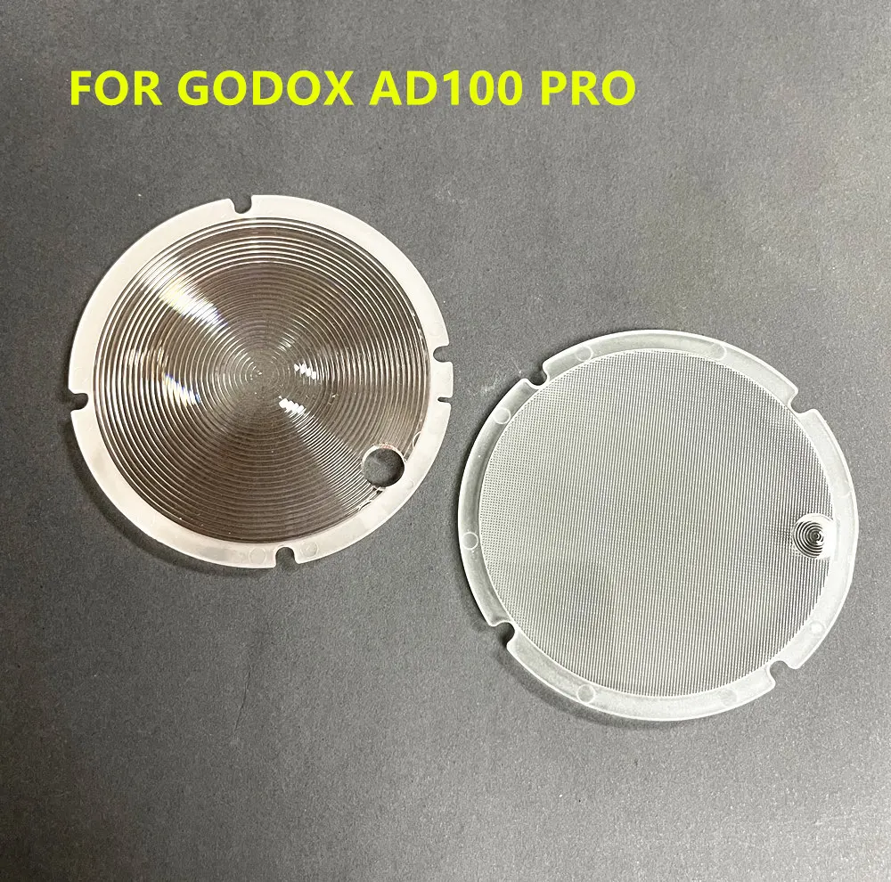 NEW For Godox AD100Pro AD100 Pro Front Head Glass Fresnel Panel Acrylic Diffuser Plate Flash Round Cover Unit