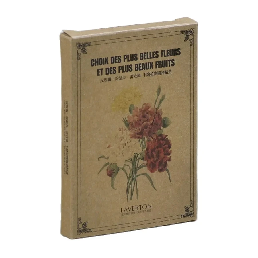 24 Sheets/Set Redoute Painting Plant Illustration Postcard DIY Rose Lilies Vintage Greeting Message Cards Student Gift