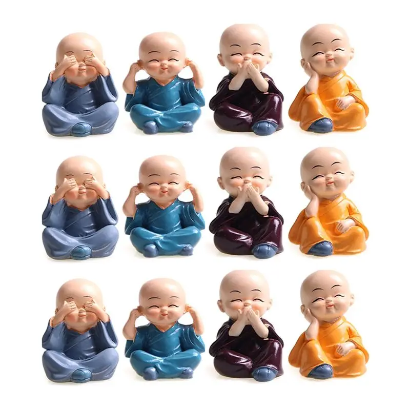A36T-3 Set Cute Resin Craft Gift Set - 4Pcs Adorable Little Sculpture For Home Decor