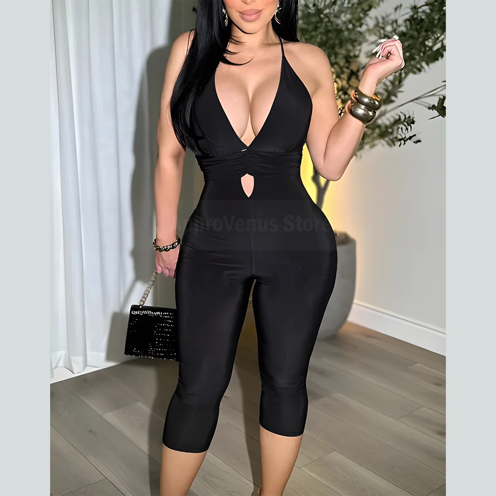 Backless One Piece Jumpsuits for Women Tummy Control Yoga Pants Sexy Bodysuit Black Jumpsuit Party Bodysuit Fashion Garment