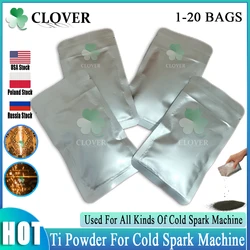 1-20 Bags Ti Powder Cold Spark Machine Fountain Sparkular Machine Consumables Wedding Dust Certification For Party DJ Bar Disco