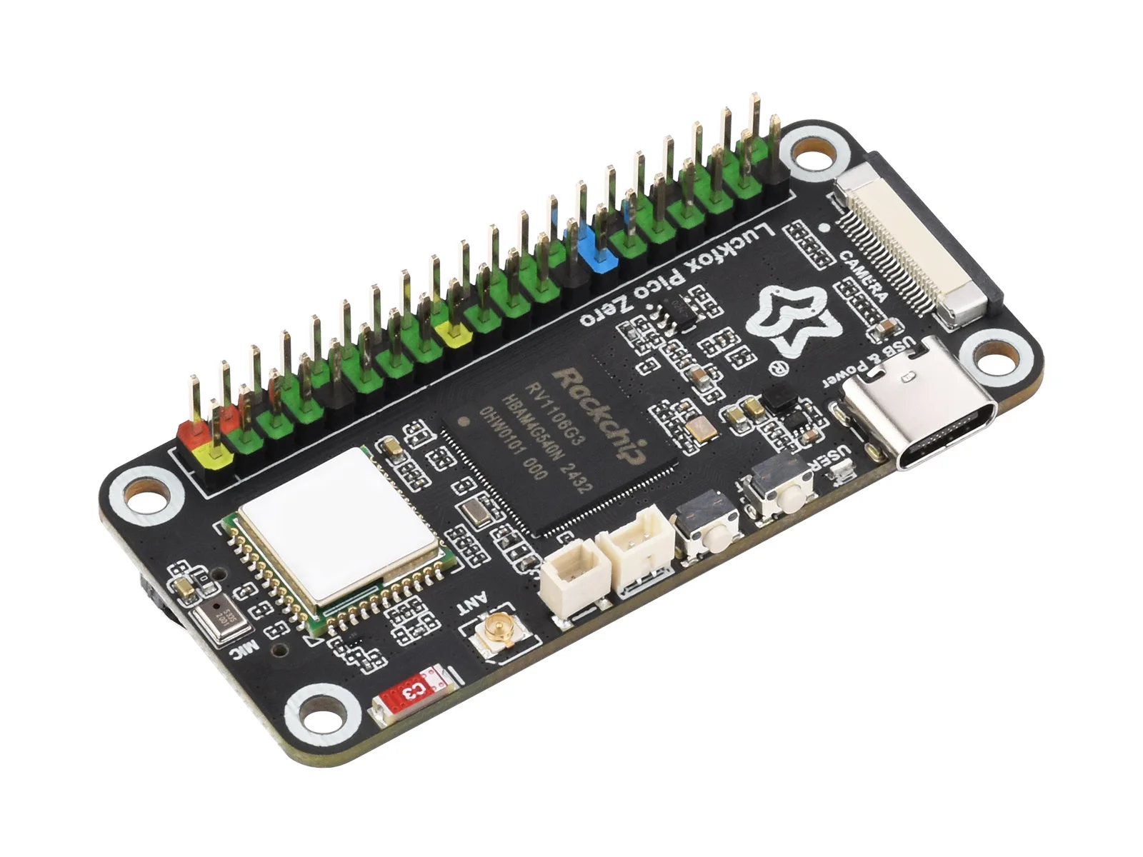 

Luckfox Pico Zero Linux Микроплата разработки, на базе чипа Luckfox RV1106G3, 1 ТОПЫ вычислительной мощности, 8 ГБ EMMC, с беспроводной связью