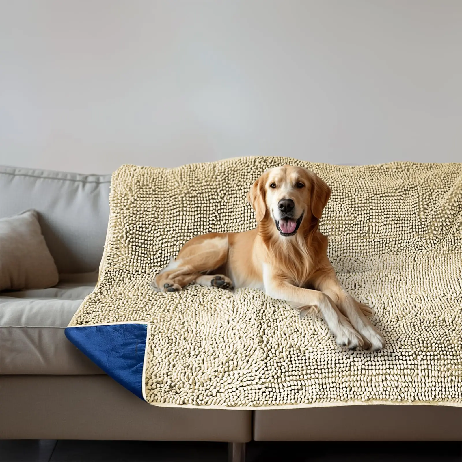 ® Dog Blanket - Chenille Water Absorption Blanket for Bed & Couch Cover for Dogs Washable, Anti-Slip Soft and Durable