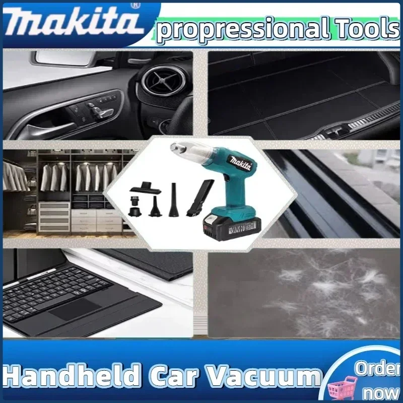 Makita  Mini Car Vacuum Cleaner Multifunction Handheld Rechargeable Power Tools  Dust Collect  For 18V Battery Cordless