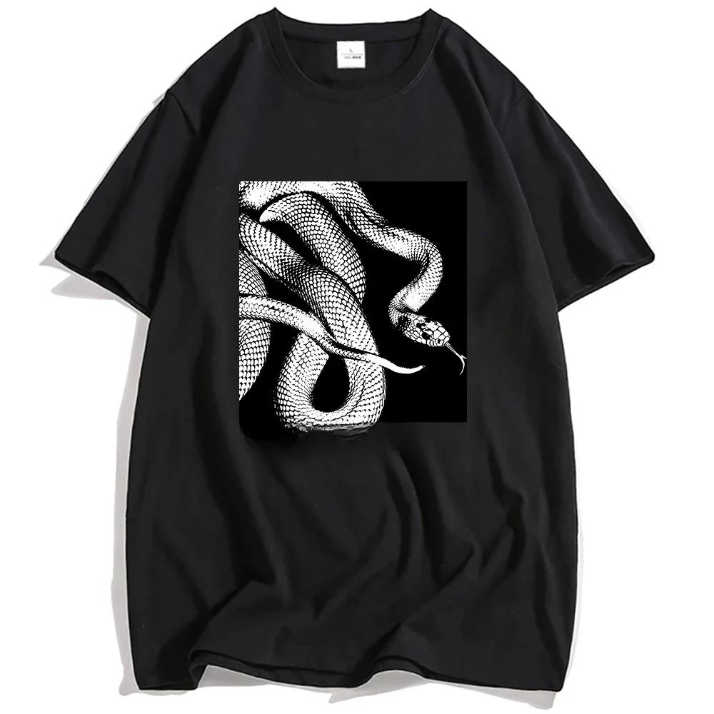 

Summer Men's and Women's Snake Pattern 3D Printed T-shirt Loose Casual Short-sleeved T-shirt Unisex Fashion Street Style Wear