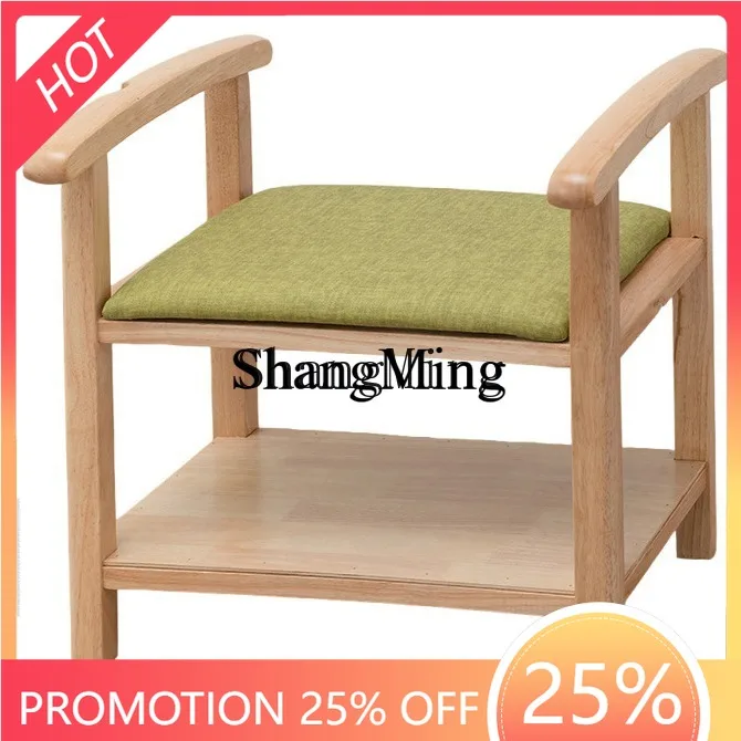

ZYY Home Shoes Change Stool Nursing Home Help Get Up Stool Solid Wood Simple and Aging Multi-layer Leisure Stool