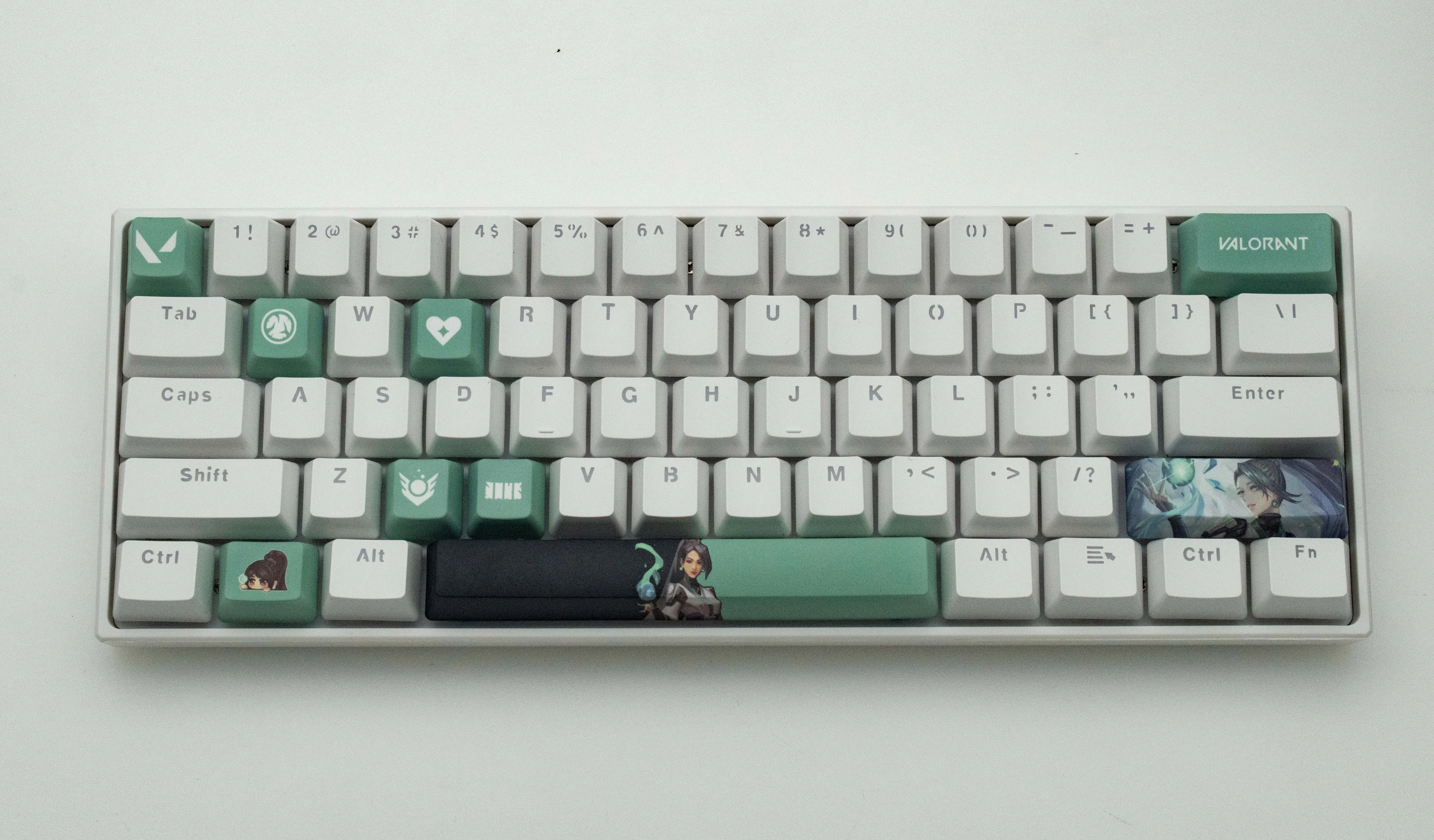 Valorant Keycaps Sage OEM Profile 10 teclas PBT Dye Sub Keycaps