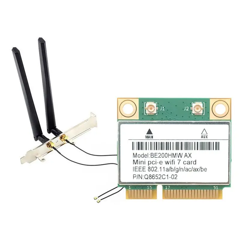 M51K-BE200 Wifi 7 Mini PCI-E Wifi Card BE200HMW 8774Mbps 2.4G/5G/6Ghz For Bluetooth 5.4 802.11BE Wireless Network Adapter