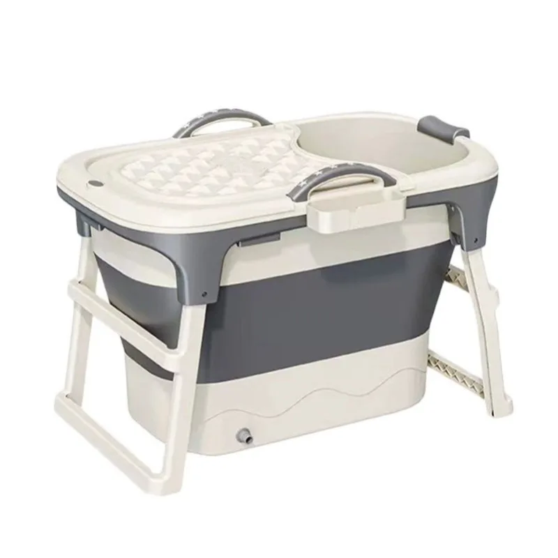 Nordic Plastic Bathtubs for Adult Foldable Portable Bathtubs Bathroom Supplies Multifunctional Home Adult Full Body Hot Bathtub