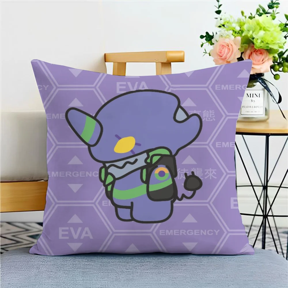 Ornamental Pillow Covers Decorative Cushions Cover for Sofa N-Neon Genesis EvangelionS Double-sided Printing Sleeping Pillows