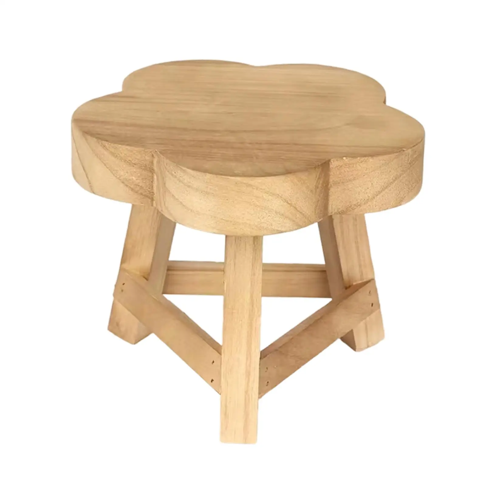 Flowerpot Stand Wooden Stool Plant Riser Floral Shelf Indoor Outdoor Furniture for Living Room and Office