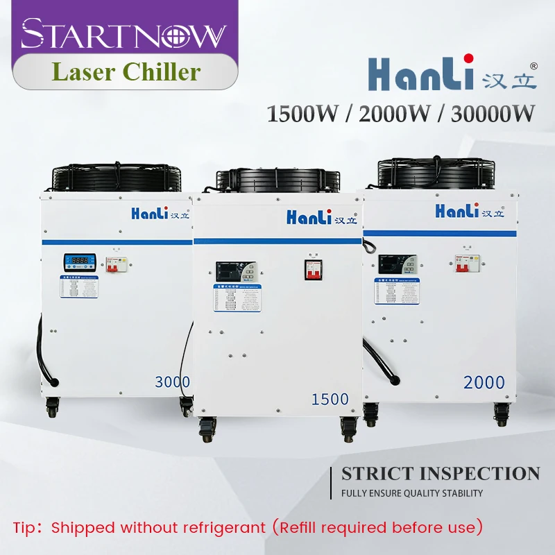 Startnow HanLi 1500W 3000W Industrial Chiller For CNC 1064nm Fiber Laser Metal  Cutting Welding Machine Water Cooling System