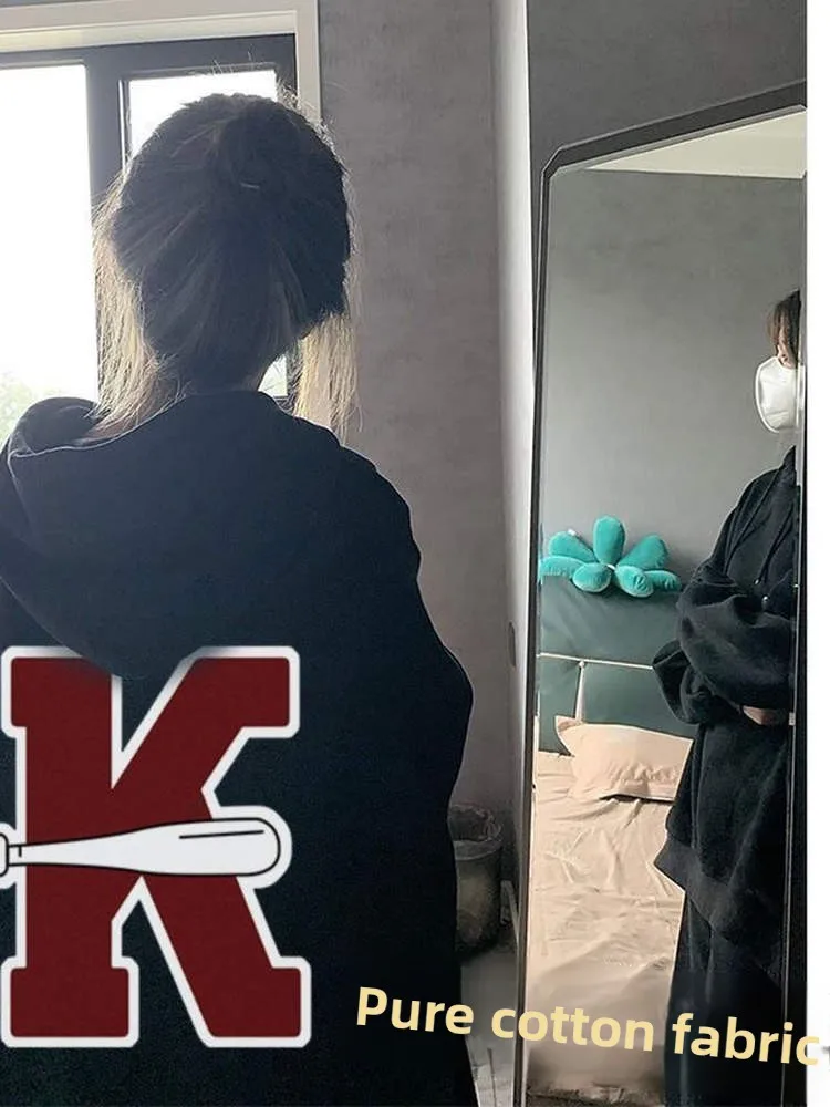 

Осенне-зимняя женская толстовка с капюшоном Thiened, американская подкладка на подкладке, пара матчей, новинка 2025 года
