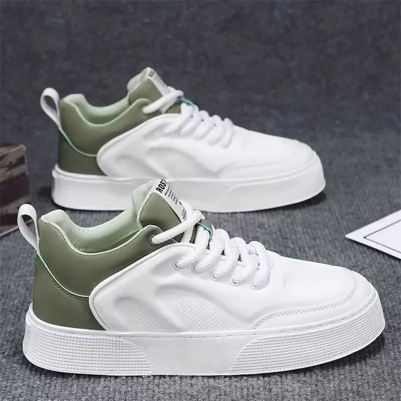 Men's Casual Sneakers Fashion Skateboard Shoes Outdoor Anti slip Wear-resistant Sports Shoes For Men White Platform Running Shoe