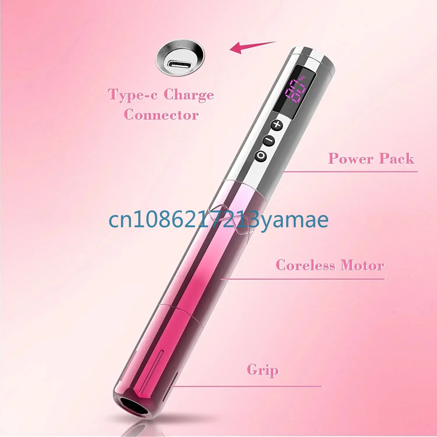 Permanent Makeup Wireless Battery Tattoo Pen Machine apply to Eyebrow Eyeline Lips Cartridge Needles