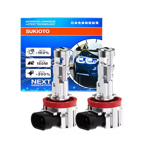 1 Set SUKIOTO H8 H11 LED Fog Light Bulb Plug and Play Canbus No Error 9005 HB3 9006 HB4 H4 H7 Headlight Car LED Light 6500K 12V