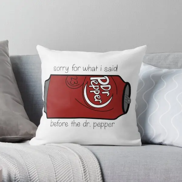 

Sorry About Before The Dr Pepper Printing Throw Pillow Cover Decorative Sofa Office Decor Waist Pillows not include One Side