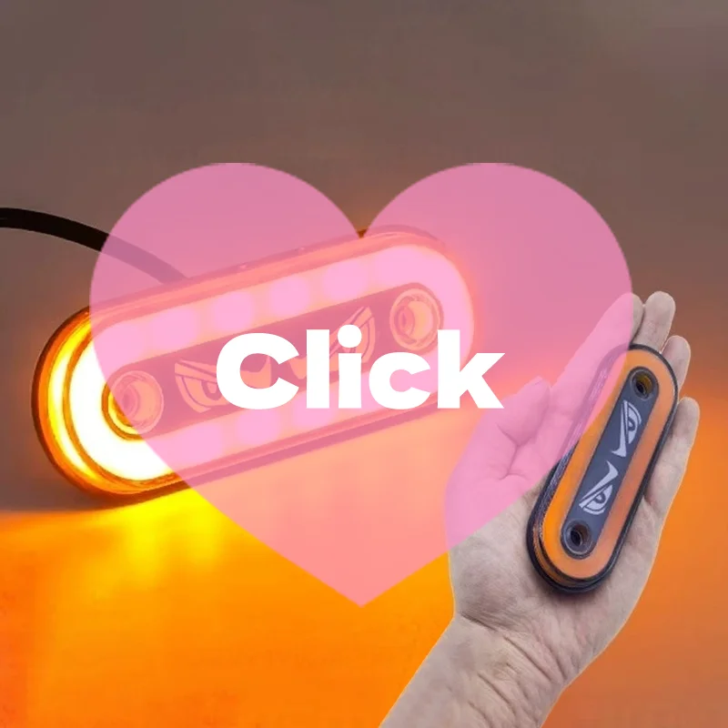 High Visibility 12V/24V LED Side Markers Flashing And Constant Light Modes For Trucks Trailers And Motorcycles