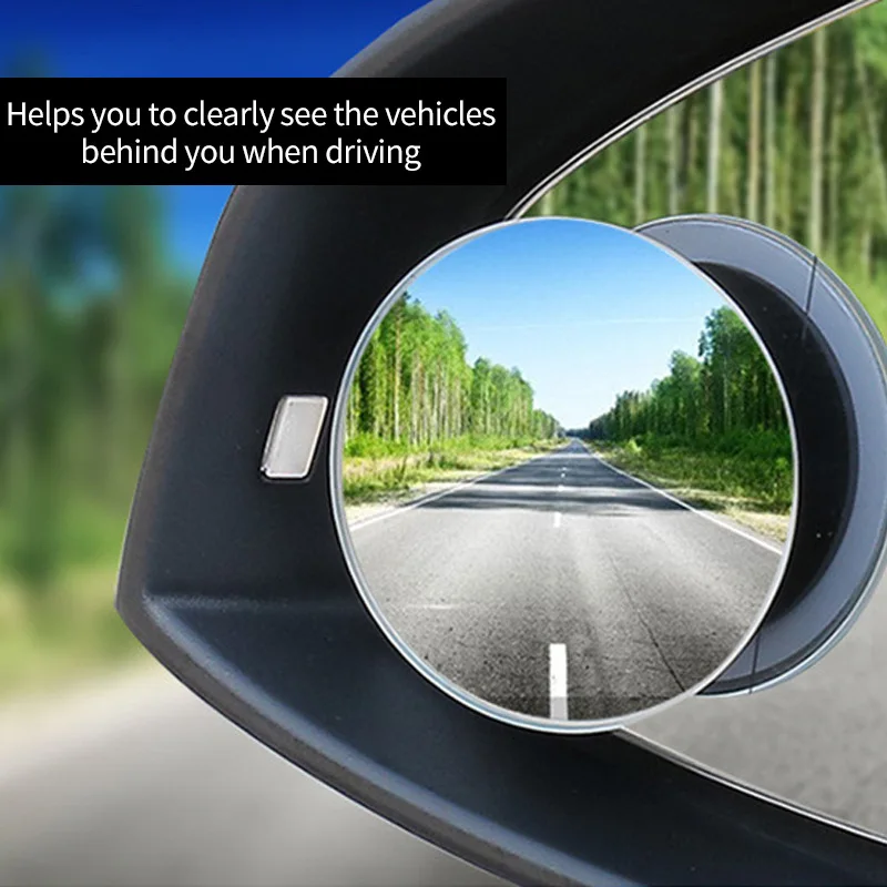 HD Frameless Adjustable-Degree Small round Mirror Blind Spot Mirror Reversing Wide-Angle Mirror Car Rear View