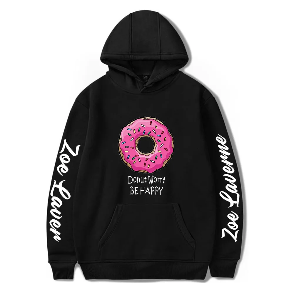 

2024 moletom harajuku hoodies casuais com capuz de manga longa zoe laverne pullovers camisolas pulôver