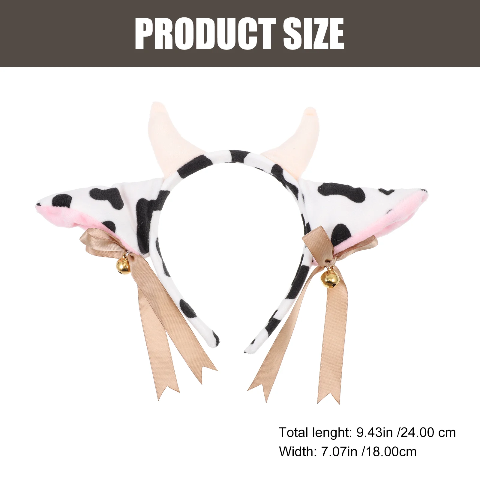 Hairbands Headband Tail Cosplay Costume Cow Prop Cattle Ears Clothing Set Kids Party Accessory Headdress Women's