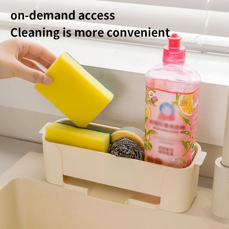 1/2pcs Home Bathroom Skincare Shelf Multifunctional Floor Standing Sink Drain Rack Kitchen Sponge And Cloth Storage Rack