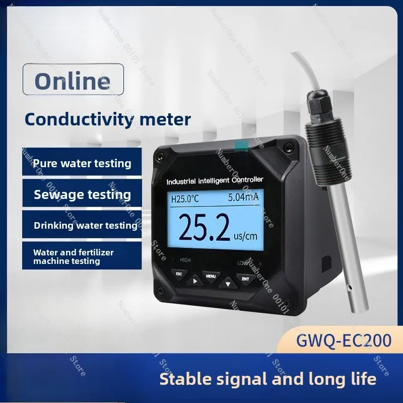 Professional Online Conductivity Meter | Industrial Water Quality Monitoring EC Controller & Electrode