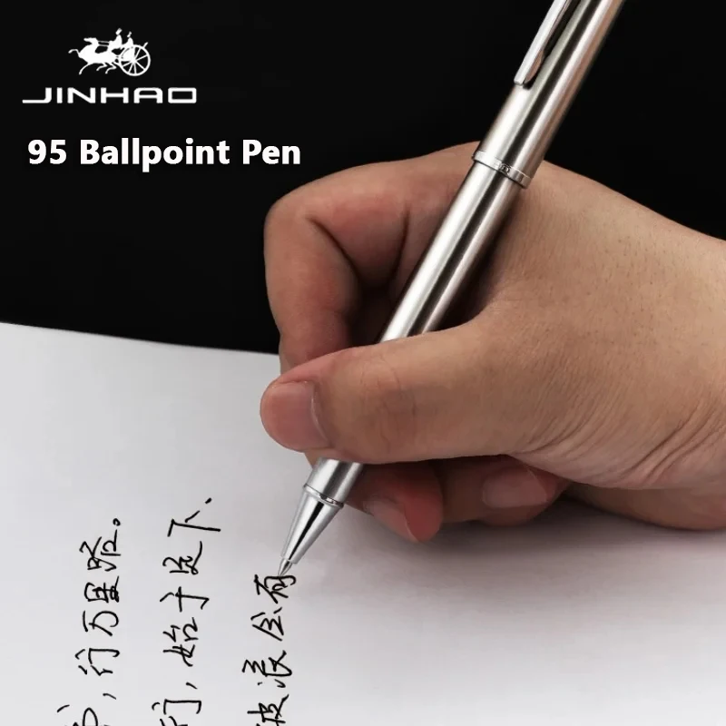 Jinhao 95 Metall-Kugelschreiber, Retro-Design, Metallmaterial, 0,5 mm Spitze, elegante Clip-Schreibstifte, Schreibwaren, Büro, Schulbedarf