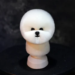 Grooming Model Dog Bichon Head Mannequin With Head Wig  For Pet Goomers Trimming Practice