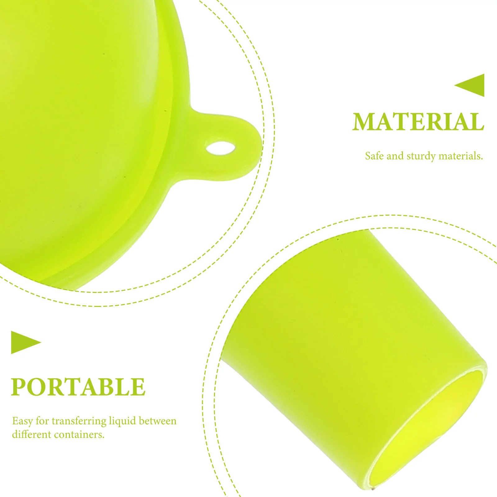 

3pcs Silicone Funnel Set Different Sizes For Kitchen Oil Vinegar Transfer Portable Bottle Filling Tool Wide Mouth Liquid Funnel