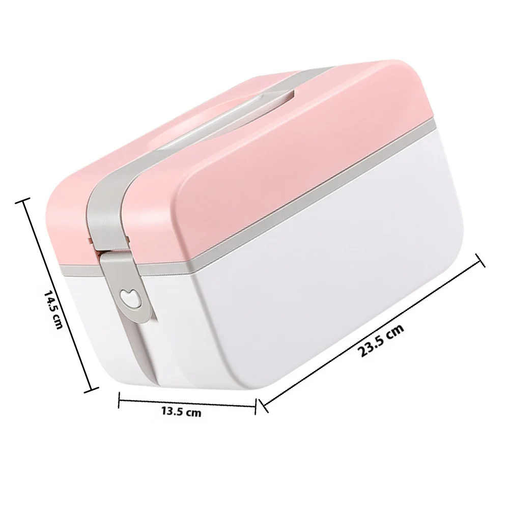 حافظة طبية خفيفة الوزن وقابلة للقفل، صندوق تخزين متعدد الوظائف للاستخدام في حالات الطوارئ، لون عشوائي، مقاس M، حقيبة محمولة متعددة الطبقات #5