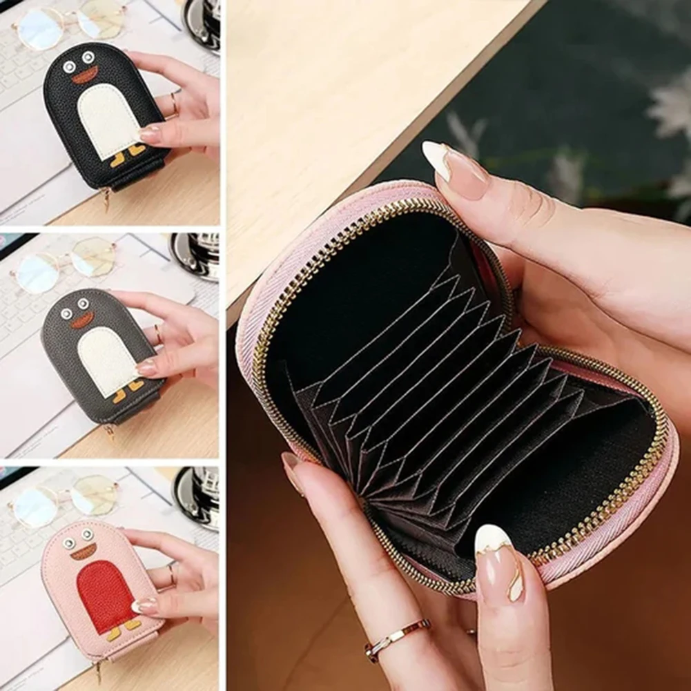 

Fashionable Zipper Penguins Credit Card Bag Waterproof Wear Resistant Coin Purse For Card Storaging