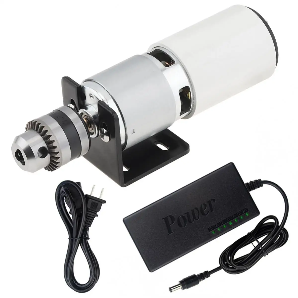 Motor dc Mesa Broca 0.6 mm B10 Mandril de Broca Inversão Positiva Torno Imprensa Motor para Fresadora com Adaptador de Energia 775