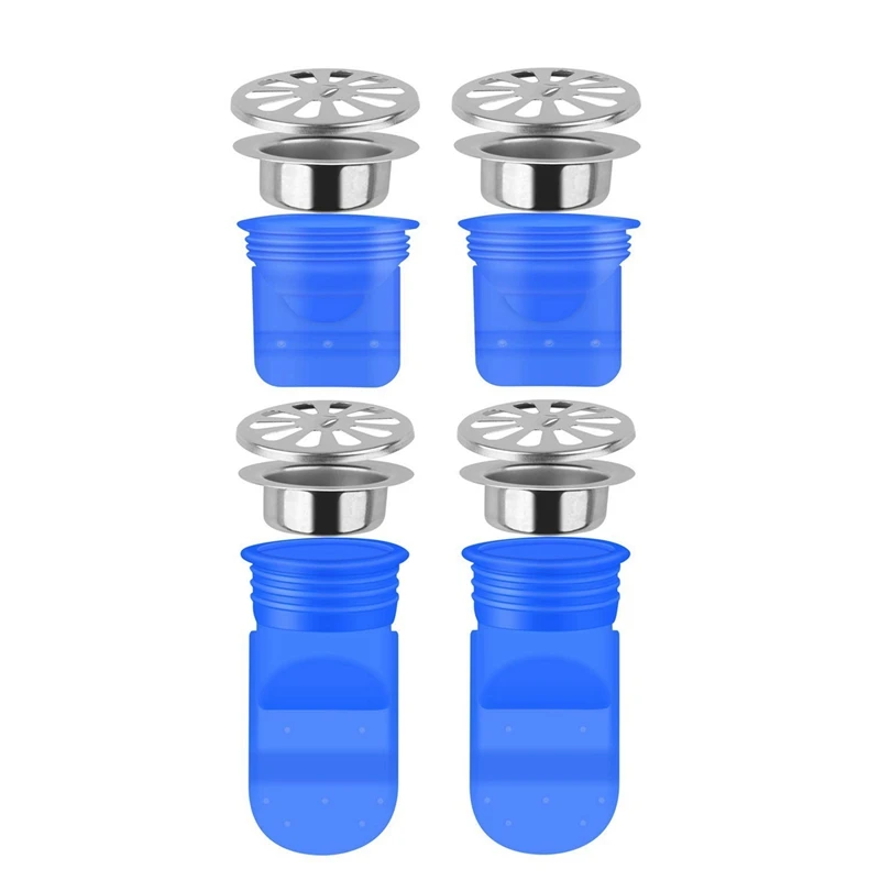 AT35 Drain Backflow Preventer 4 Pack, One Way Valve For Pipes Tubes In Toilet Bathroom Floor Drain Seal Resist Smell And Bugs, 1