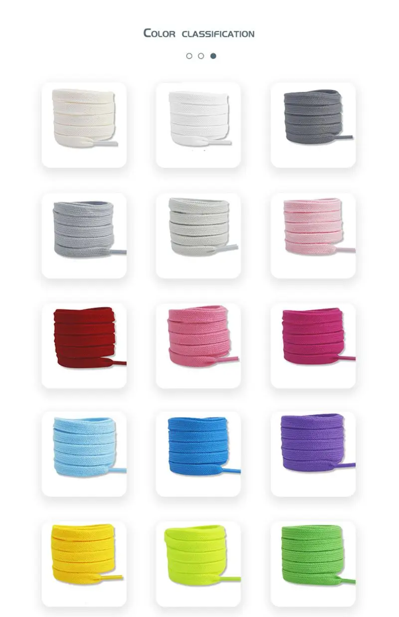 1 Paar neue, flache Baumwoll-Schnürsenkel für Sneaker, hohe Canvas-Schuhe und Freizeitschuhe, ohne Elastizität, für Herren und Damen. – Detail 2