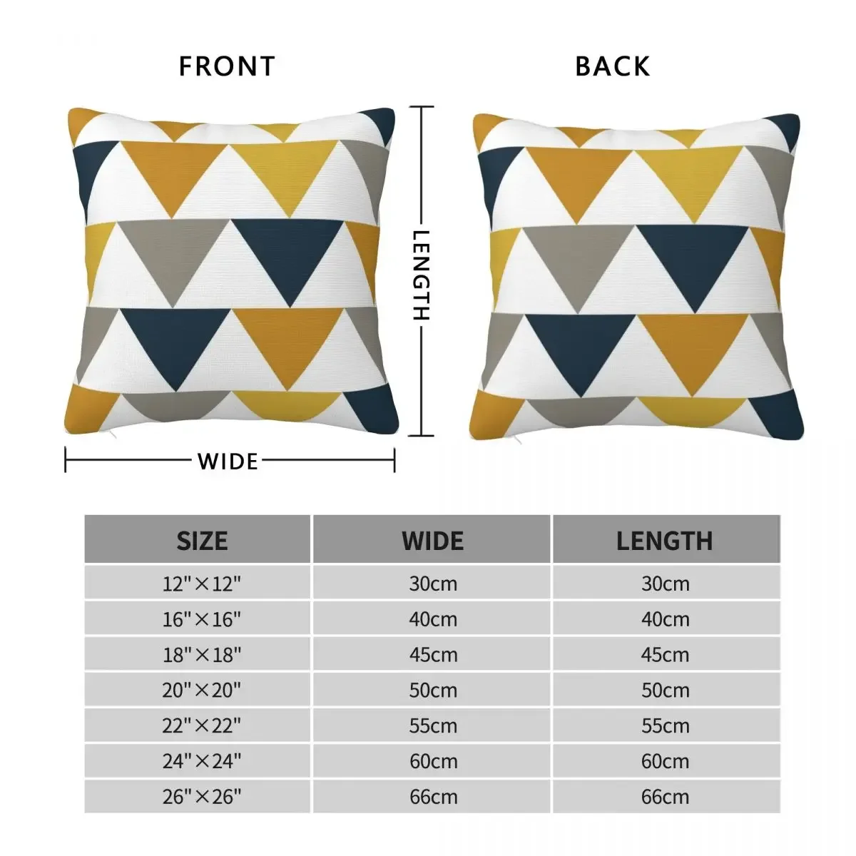 Arrows Light Mustard Yellow Square Pillowcase Cushion Cover Decorative Pillow Case Polyester Throw Pillow cover Home Bedroom Car