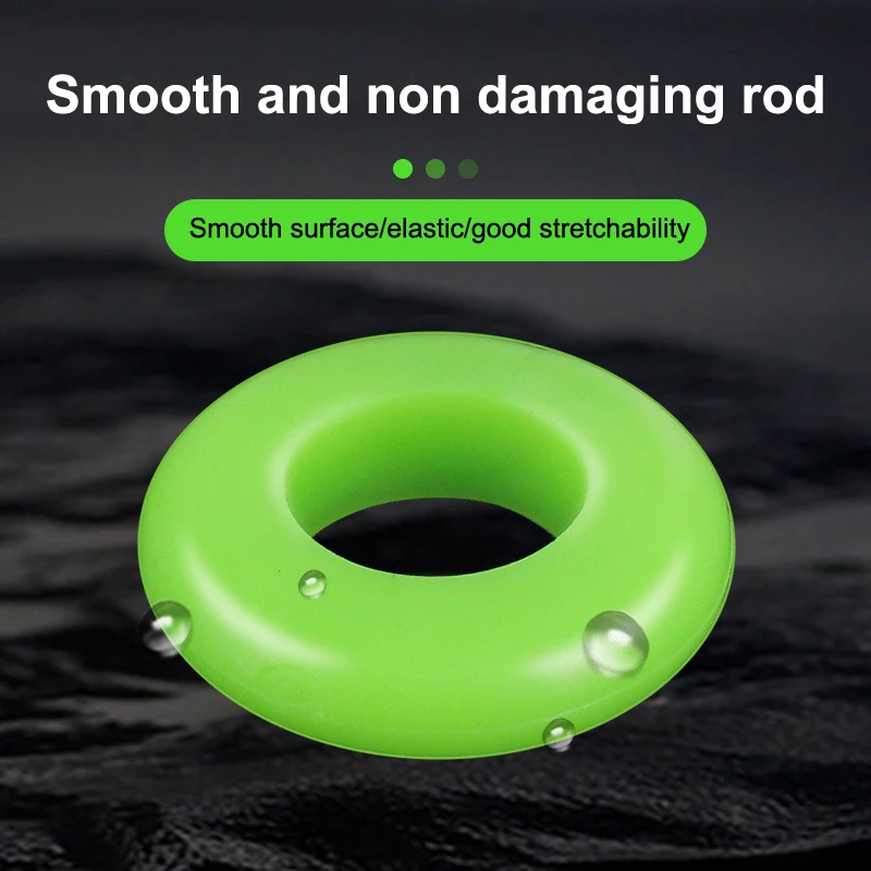 △ 10PCS Retaining Protector Fishing Pole Anti-slip Stopper Fish Rod Stand Stop Silicone Ring Anti-Skid Hand Rod Stopper Clip view 2
