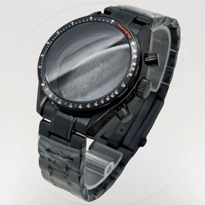 多機能 39.7 mm スピードマスター ケース Omg VK64 VK63 クォーツ ムーブメント部品に適合 ベゼル付き 20 mm スチール バンド ケースに適合