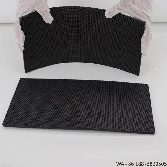 شاشة LED مخصصة مرنة P2 P2.5 P3 P4 وحدات أسطوانية جدار فيديو منحني طويل للغاية للمعارض #6