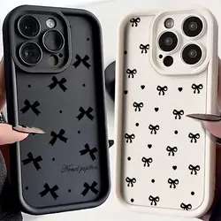 Luxury Laser Silver Bow knot Phone Case For Xiaomi Redmi 14C 13 13C 12 12C K50 K40 10C 10 9T 9C 9A K30 4G 5G Soft TPU Back Cover