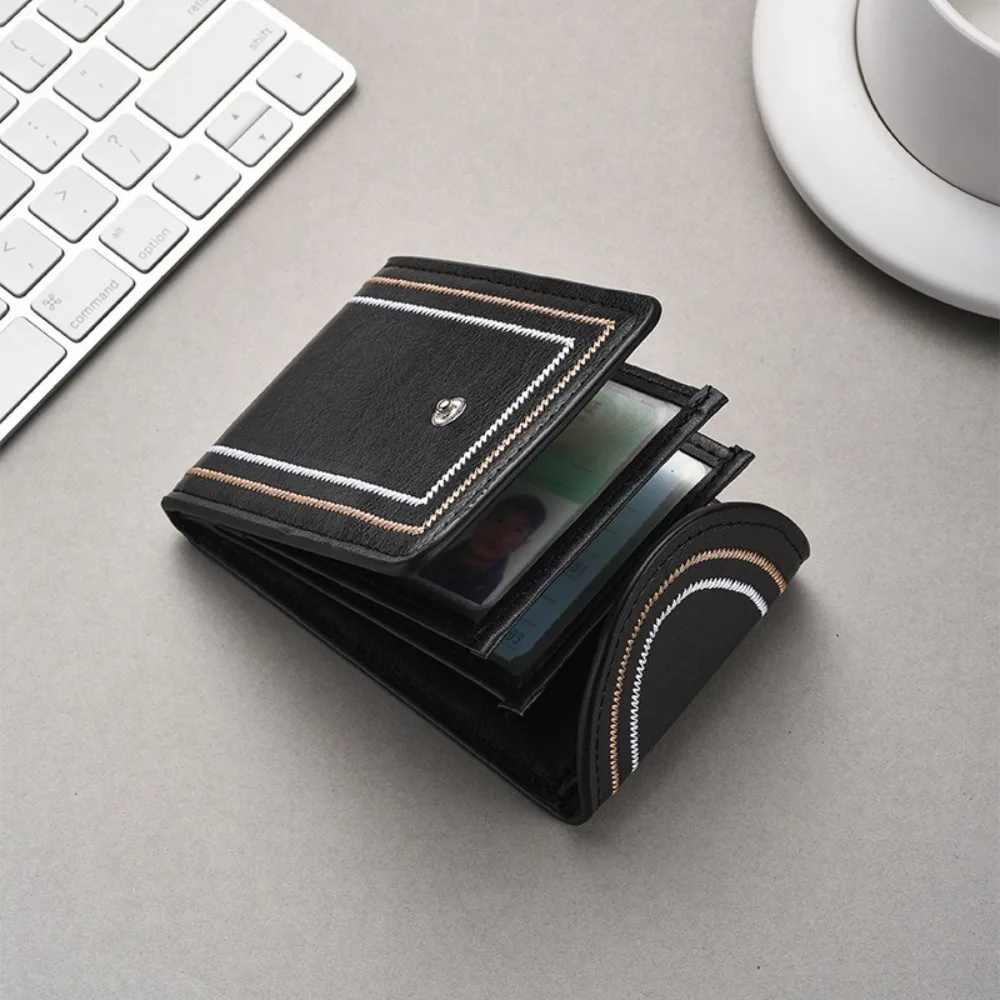 

Fashion Solid Color Men Card Holder Multi-functional Multi-slot Men Wallet Foldable License Card Clip Credit Card Bag Female