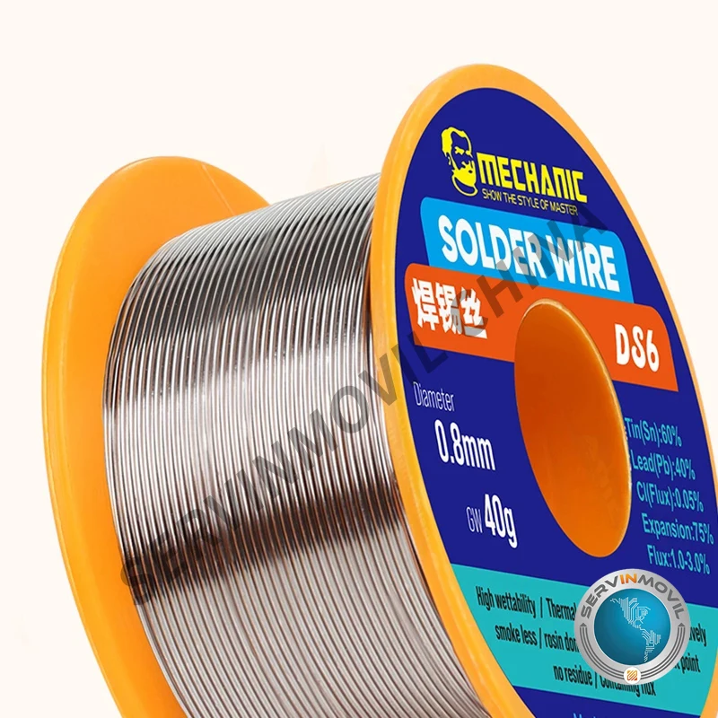 MECHANIC DS6 Solder Wire  0.3 0.4 0.5 0.6 0.8 MM For Electronic Soldering Iron Welding High Purity No-clean Rosin Solder Wire