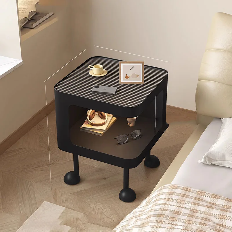 

Metal Bedroom Bedside Table Mobile Coffee Librero Cabinets Luxury Storage Organizer Nightstand Modern Muebles Home Furniture