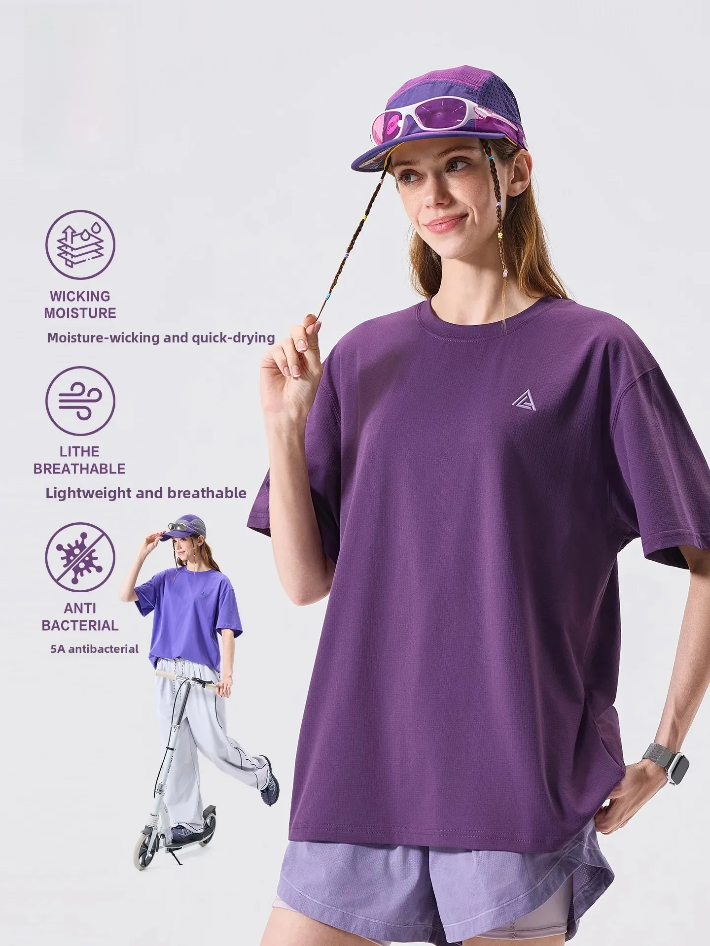 LAZY DAY Outdoor Lightweight Quick Dry Sports T-Shirt Short Sleeve Climbing Hiking Fitness Outdoor Activities Men Women