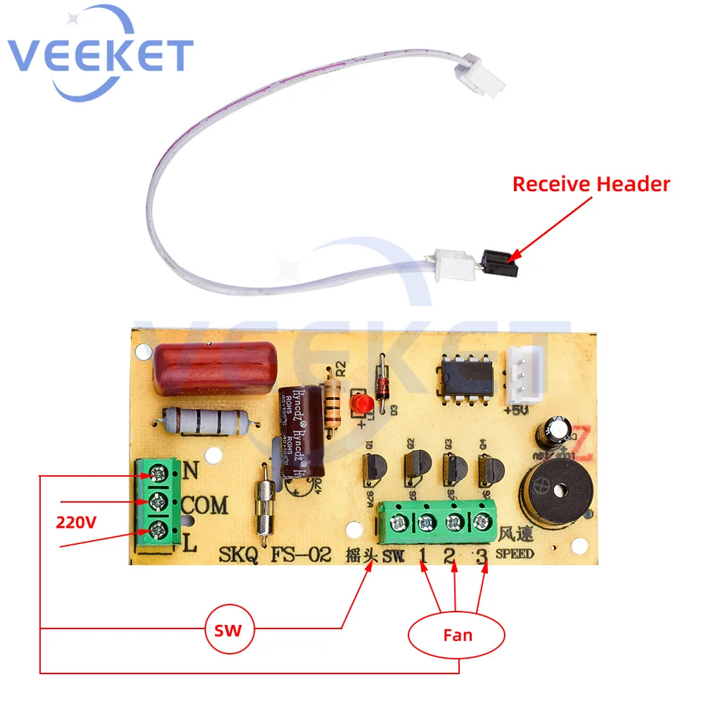 Fan Remote Control Modified Board Control Motherboard Floor-to-ceiling Electric Fan Computer Board with Remote Control