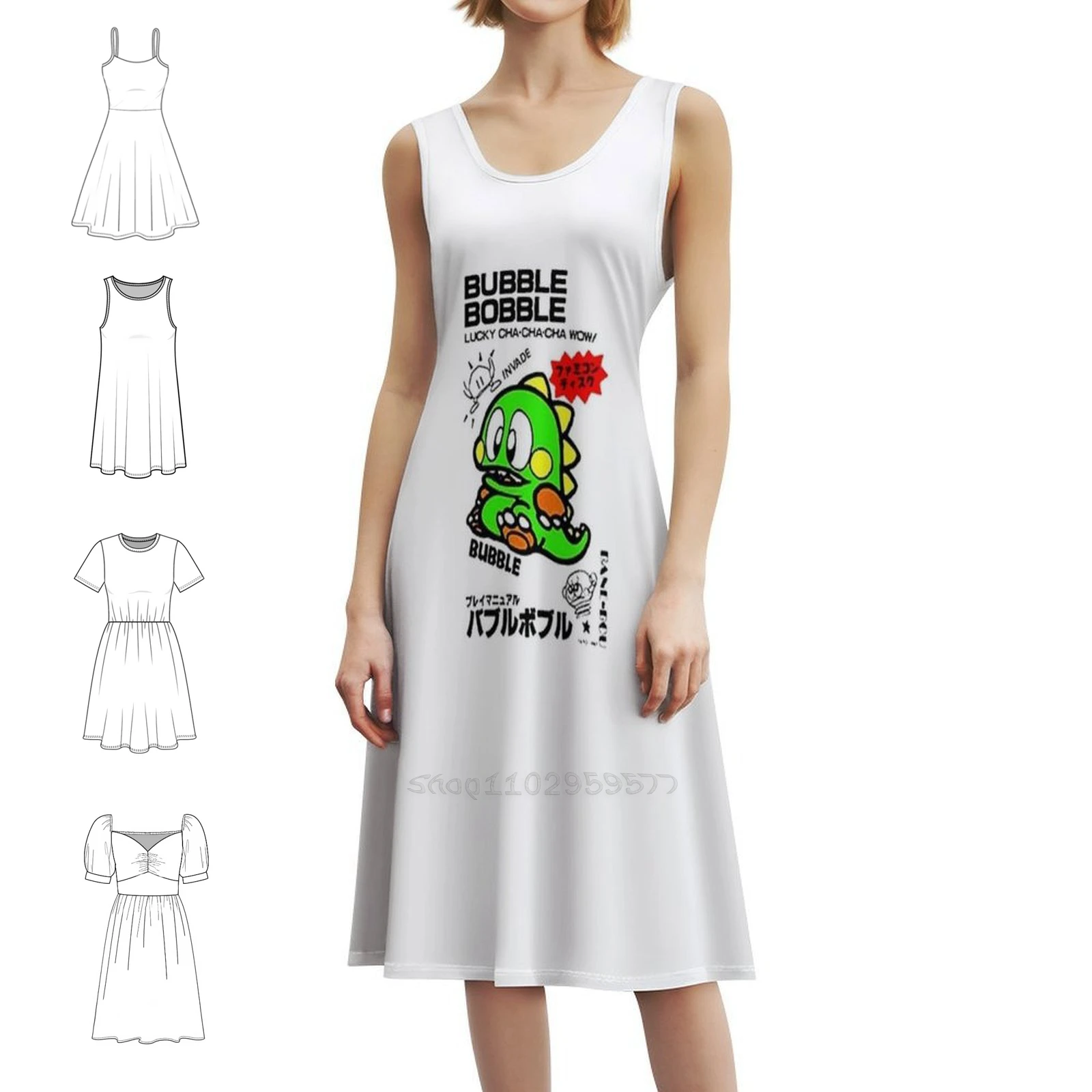 

Элегантное японское вечернее платье Bubble Bobble, платье трапециевидной формы с короткими/длинными/без рукавов, японские варианты Bubble Bobble