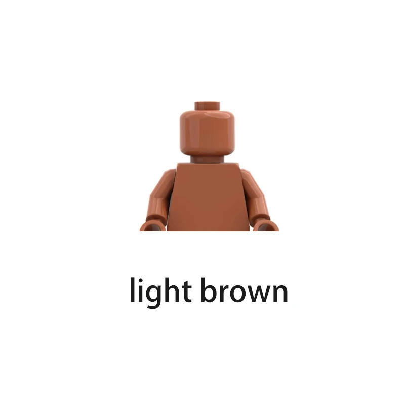18pcs MOC41 style color simple pure pigment volume wooden doll DIY children's creative building block toy - view 4
